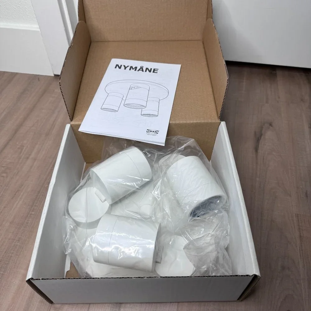 Ikea Nymane Nymane Ceiling‎ Spotlight 3 Lights White 903.597.73